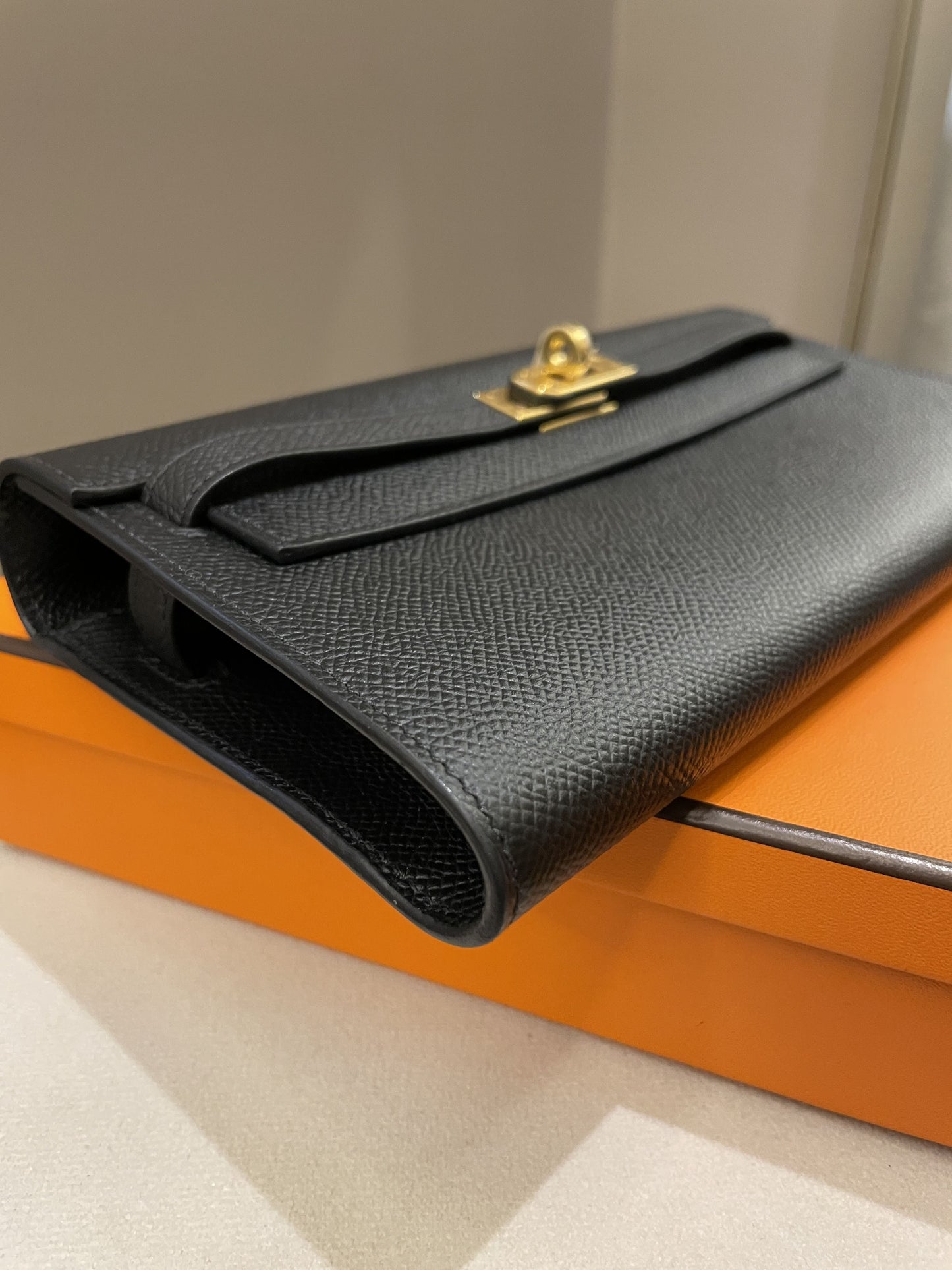 Hermes Kelly To Go Black Epsom