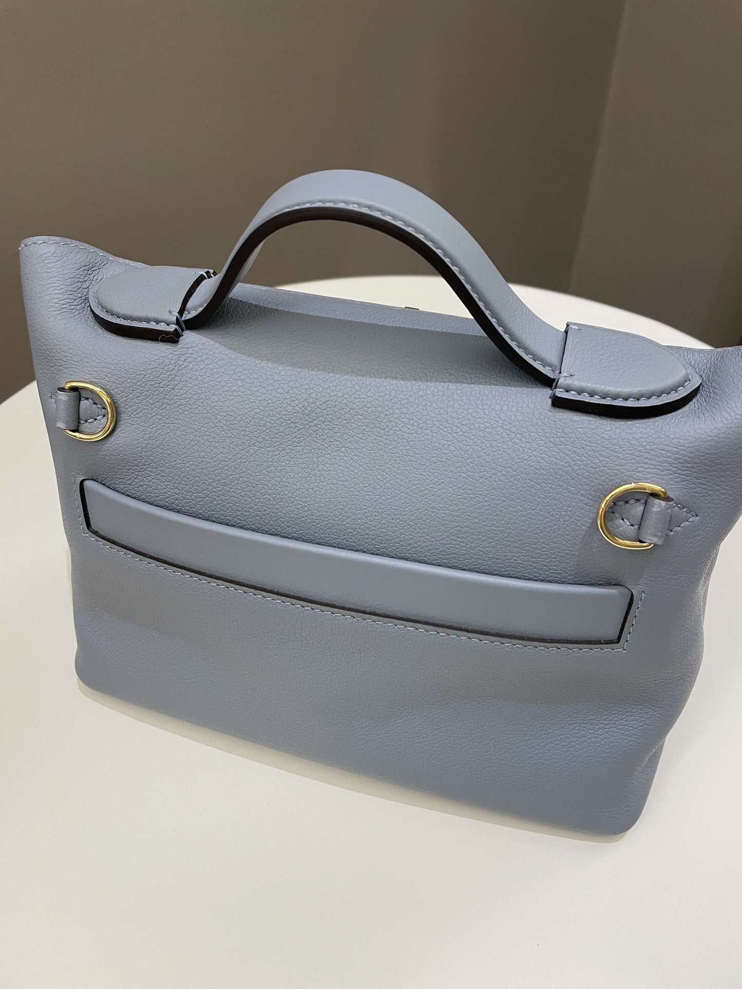 Hermes 24/24 Mini Bleu Lin Evercolor