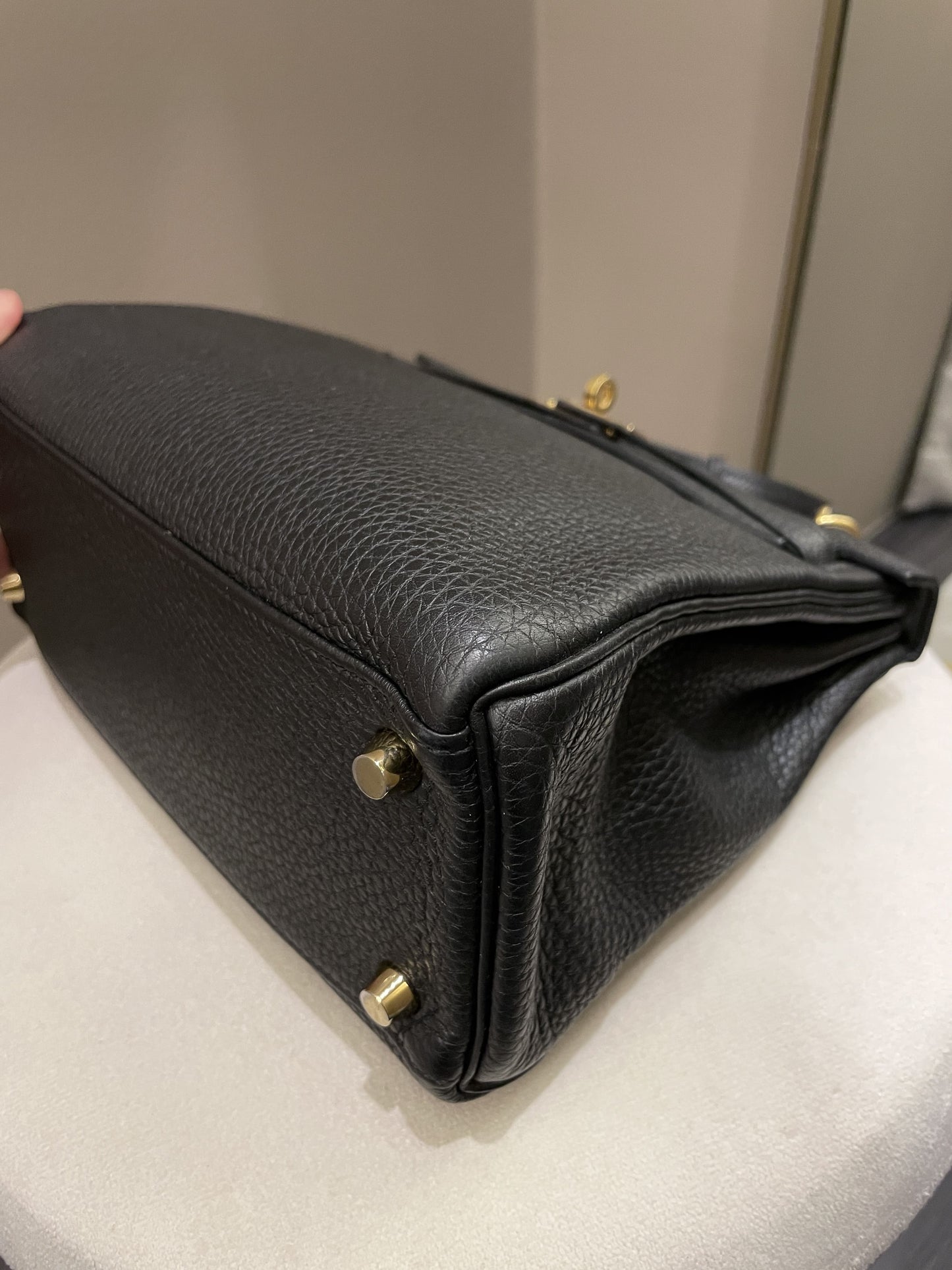 Hermes Kelly 25 Black Togo