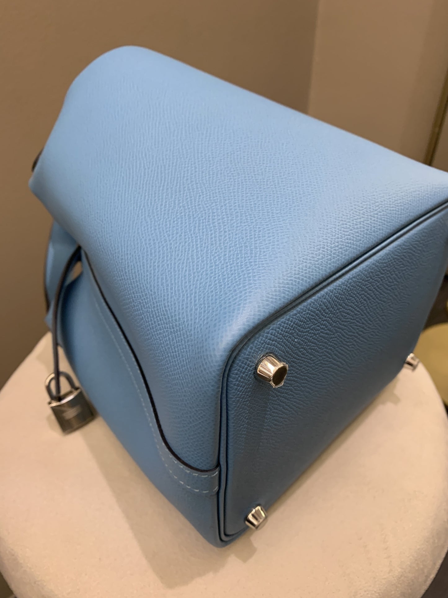 Hermes Picotin Tressage 18 Blue Nord Epsom