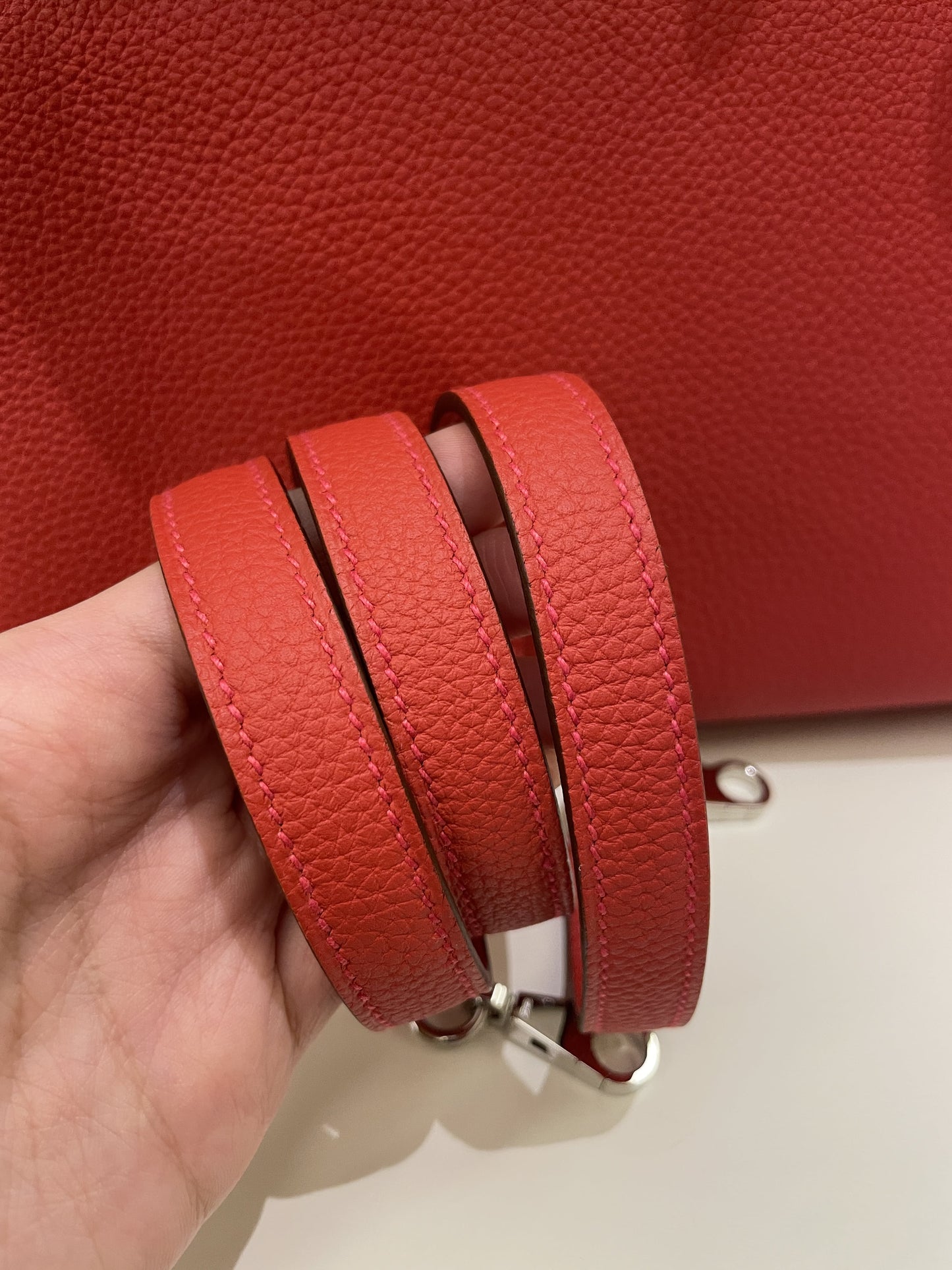 Hermes Kelly Retourne 32 Rouge Pivoine Togo