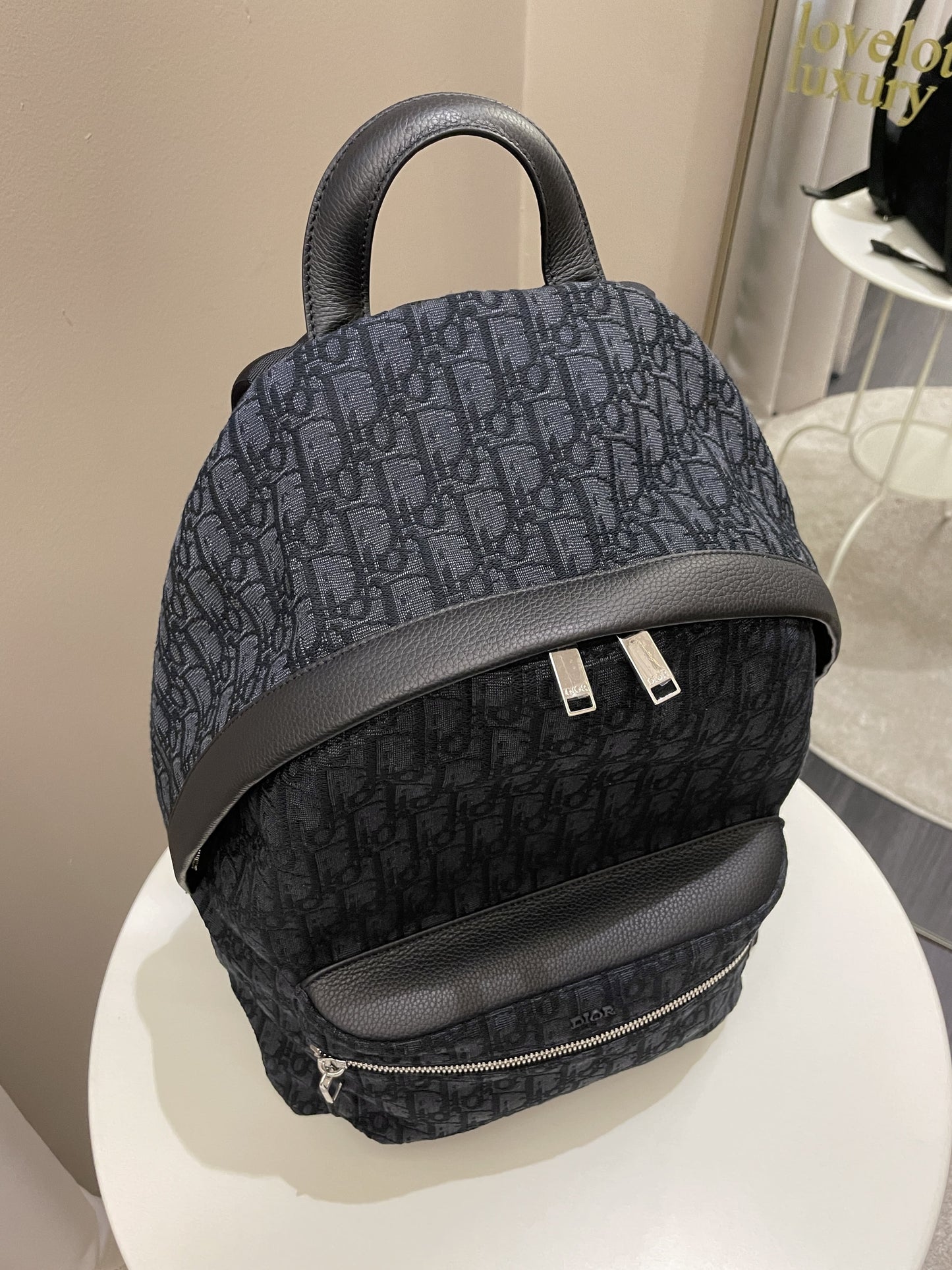 Dior Rider Backpack Black Oblique Jacquard