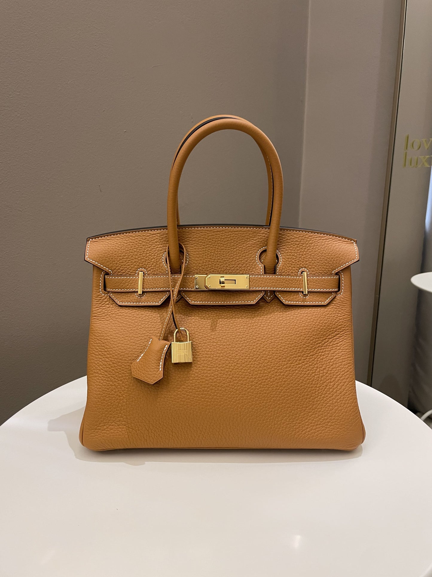 Hermes Birkin 30 Toffee Clemence