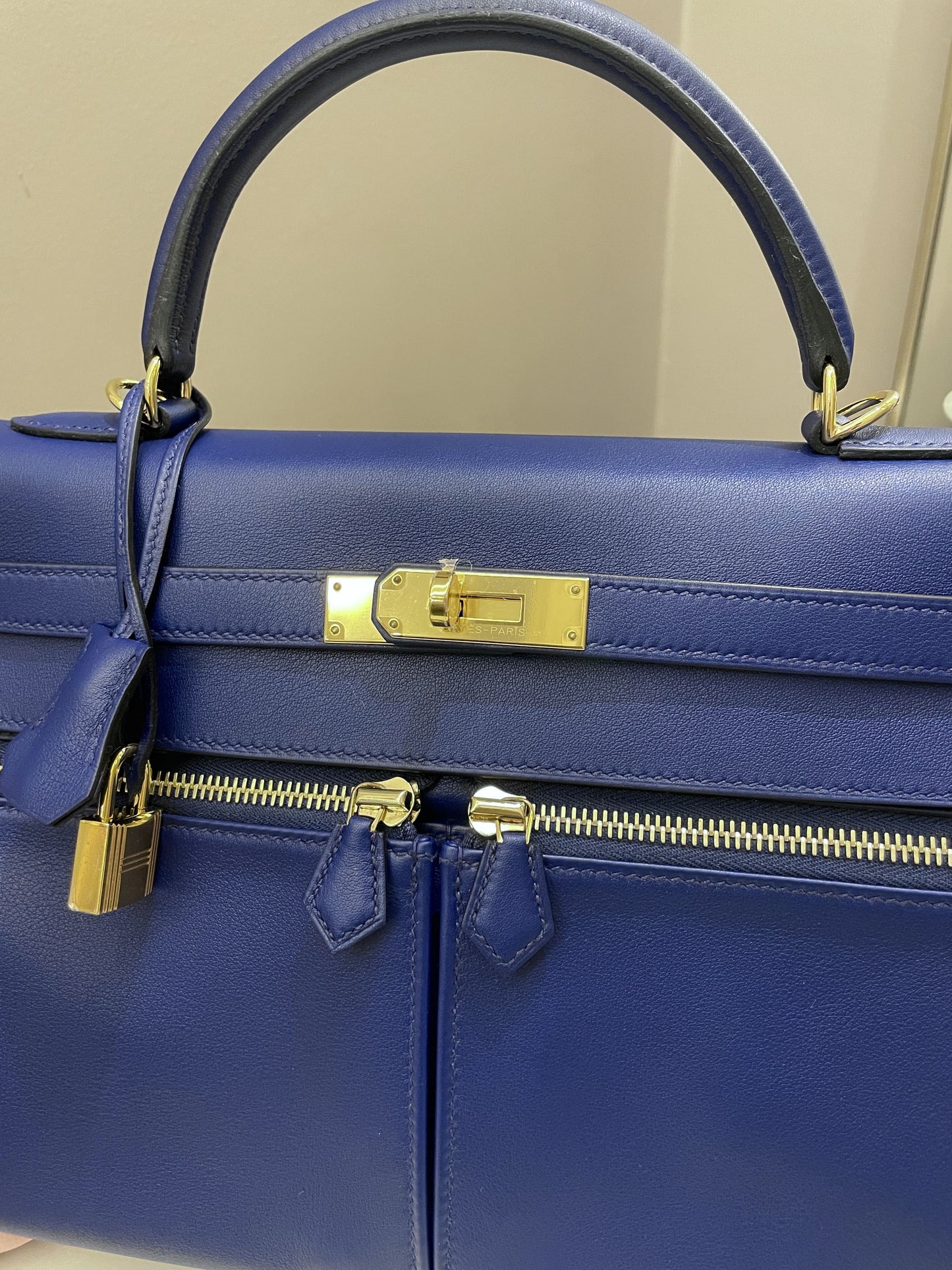 Hermes Kelly Lakis 32 Bleu Saphir Swift