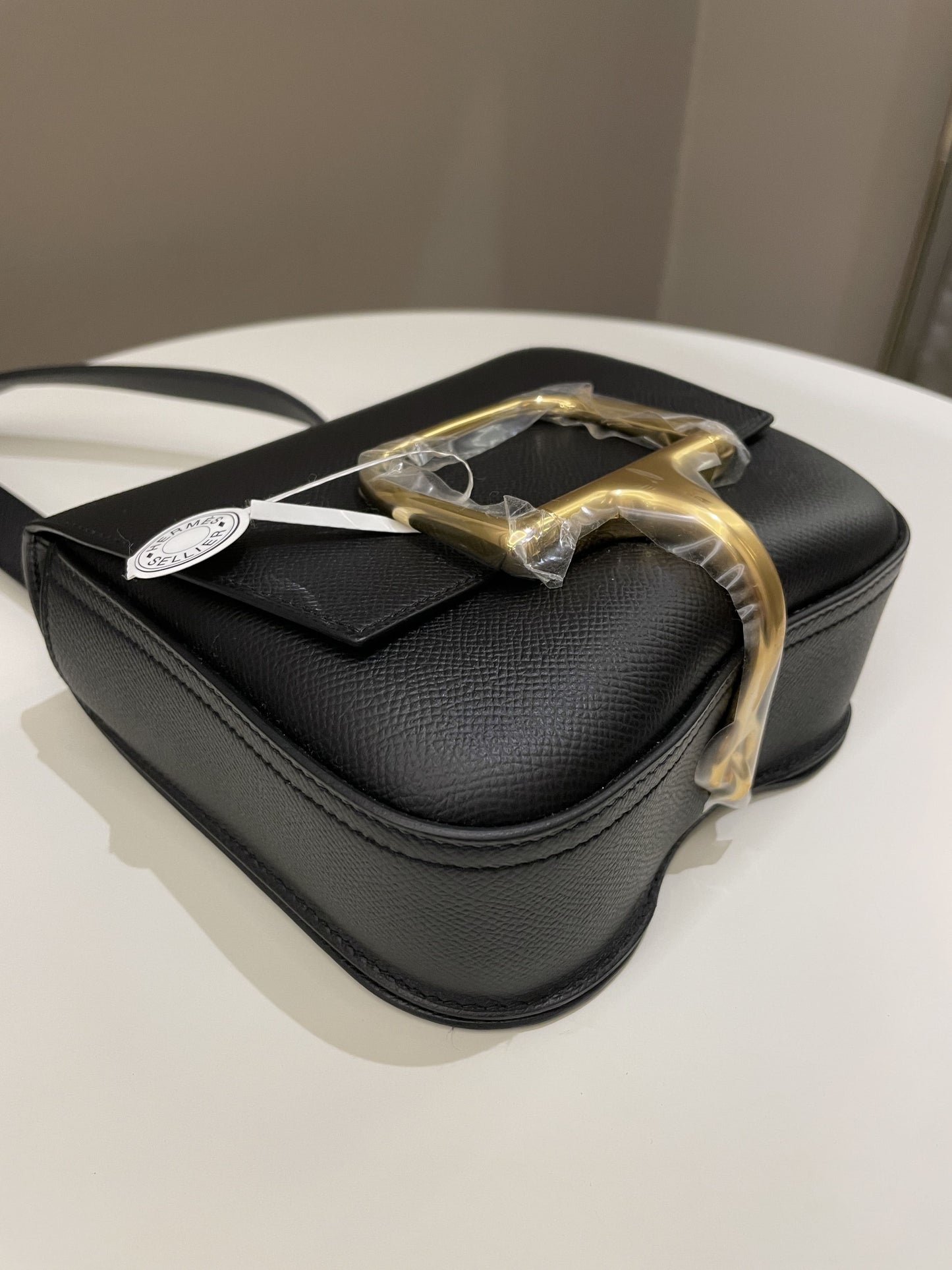 Hermes Mini Della Cavalleria Black Epsom