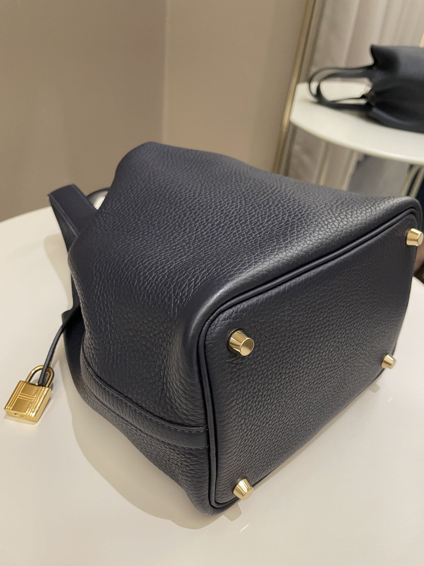 Hermes Picotin Lock PM 18 Bleu Nuit Clemence