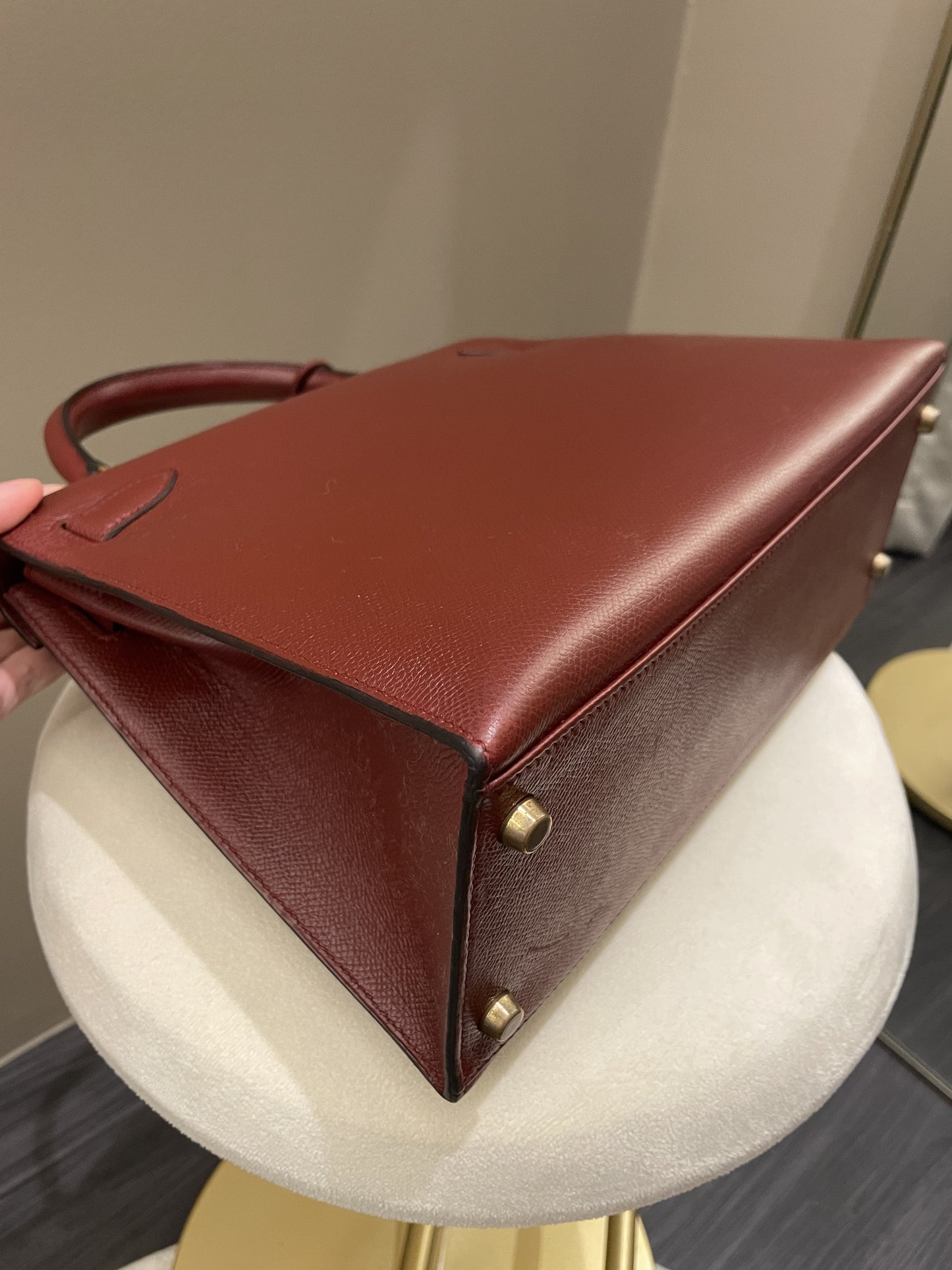 Hermes Kelly Sellier 28 Rouge H Epsom