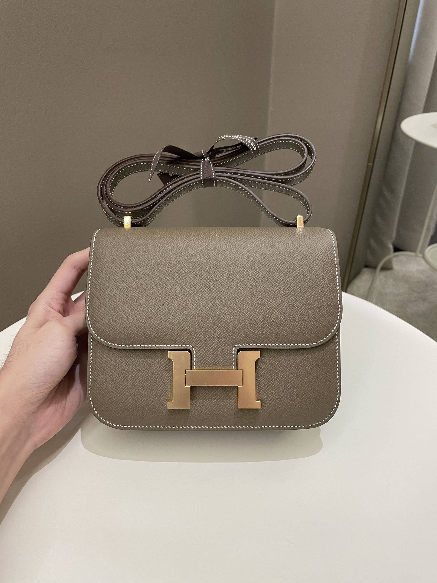 Hermes Constance 18 Etoupe Epsom