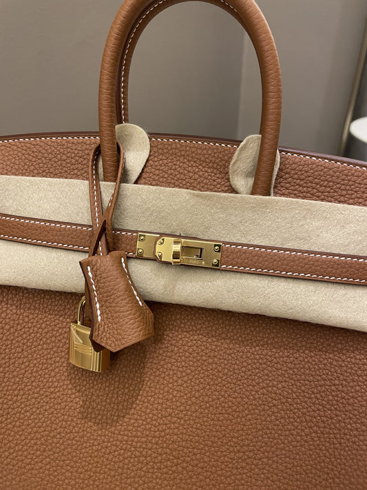 Hermes Birkin 25 Gold Togo