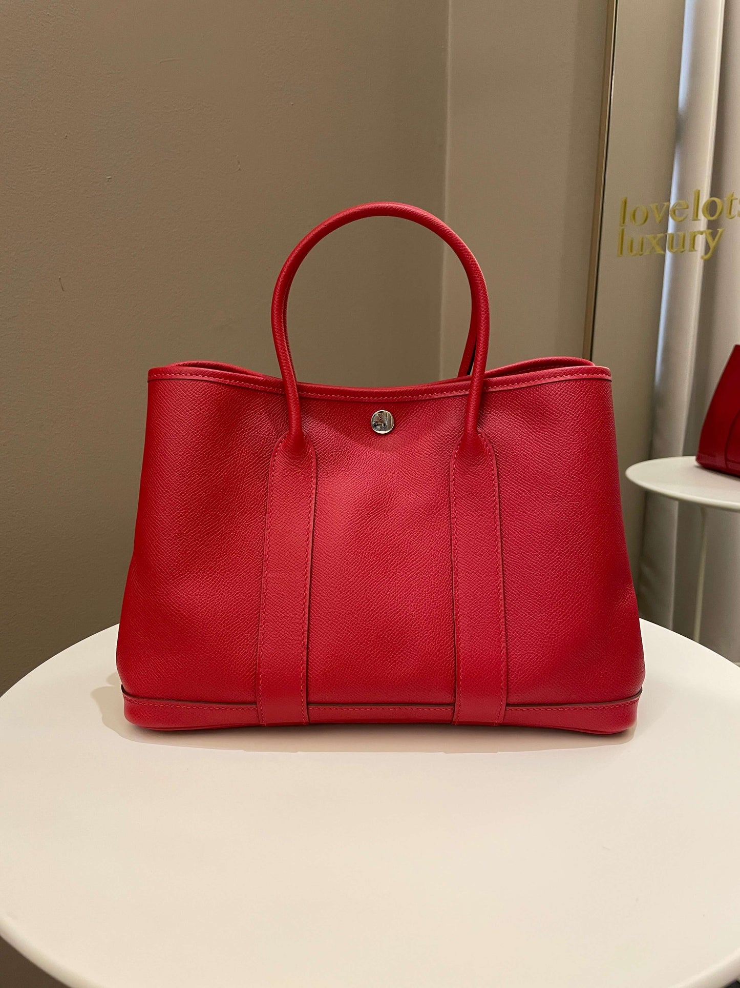 Hermes Garden Party 30 Rouge Casaque Epsom