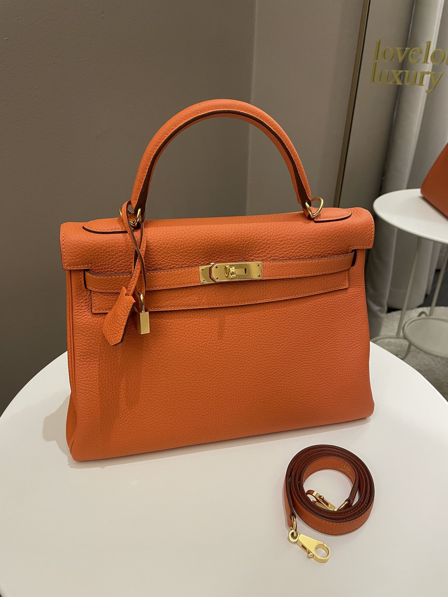 Hermes Kelly Retourne 32 Orange Togo