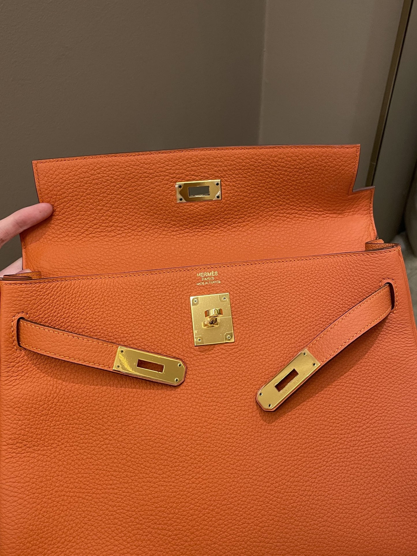 Hermes Kelly Retourne 32 Orange Togo