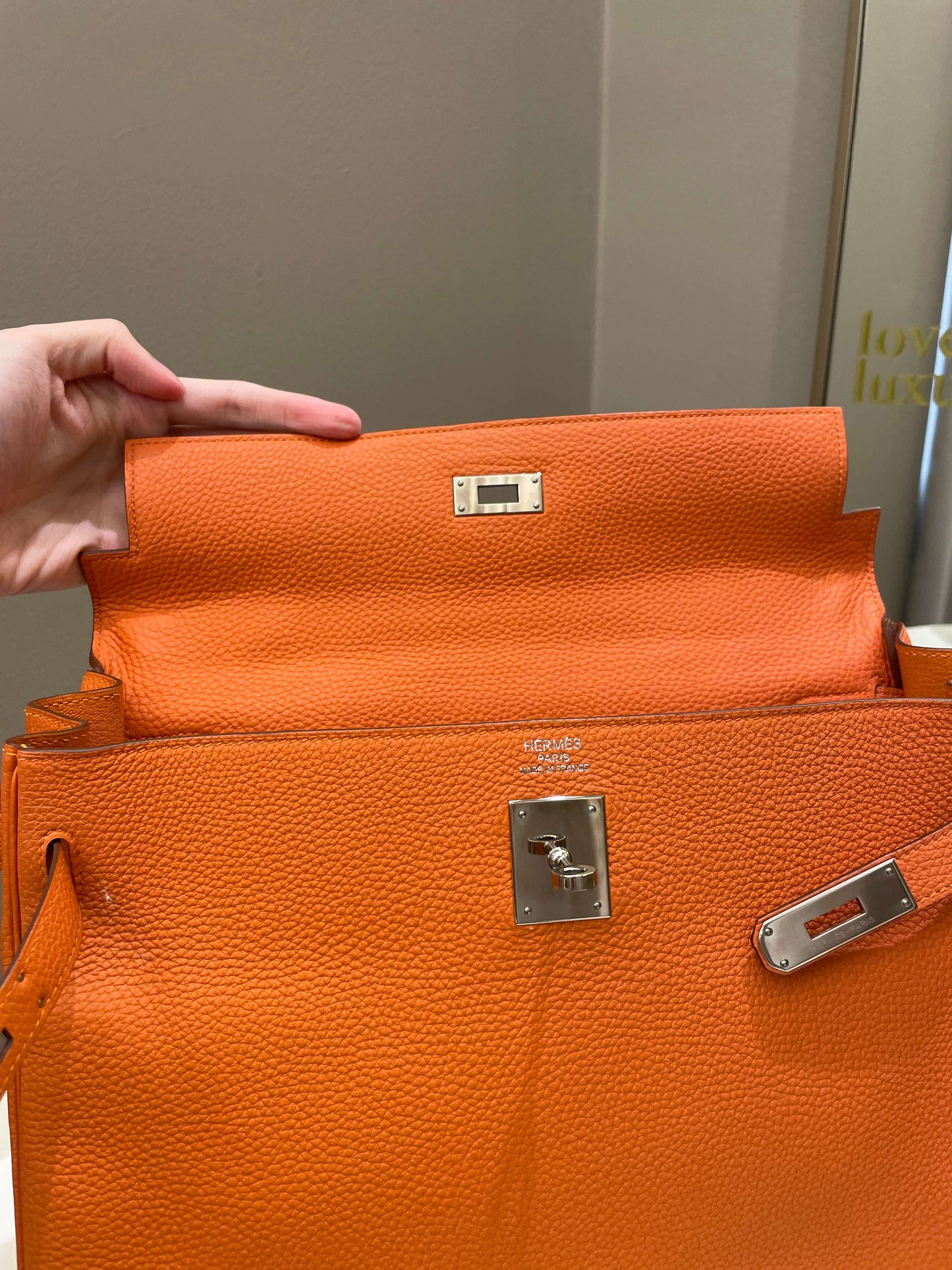 Hermes Kelly Retourne 35 Orange Togo