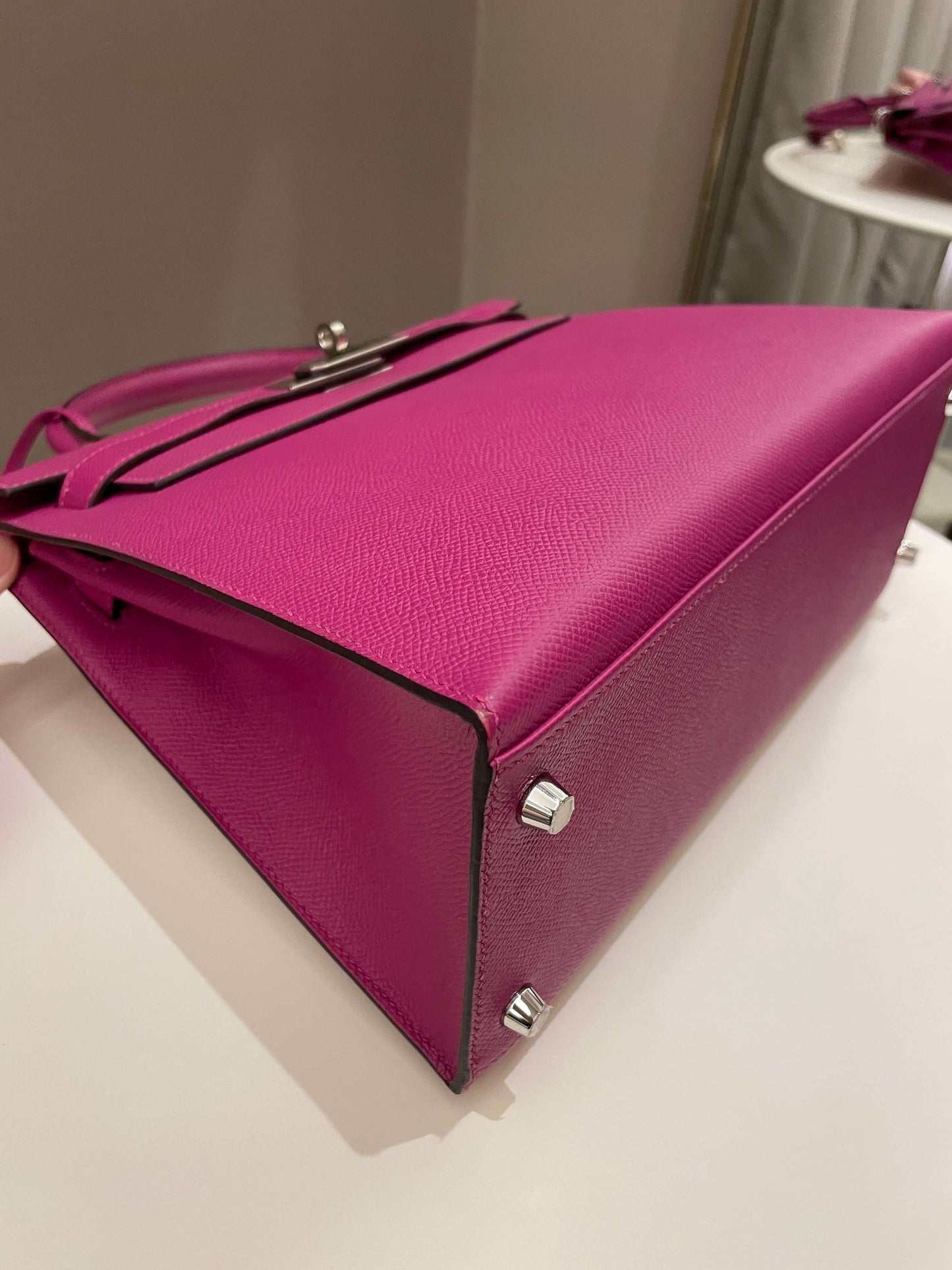 Hermes Kelly Sellier 28 Rose Pourpre Epsom