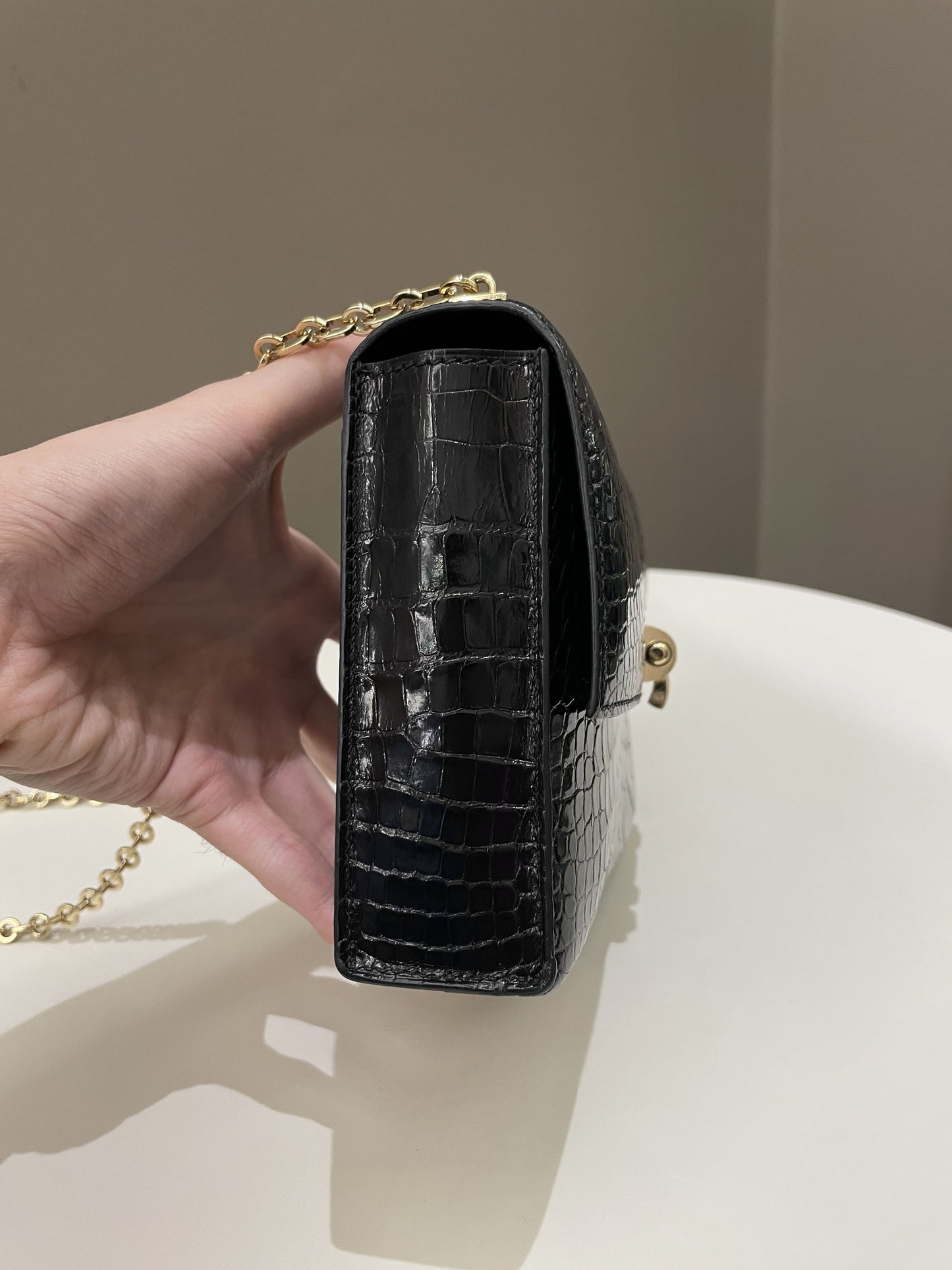 Hermes Verrou Mini Black Alligator