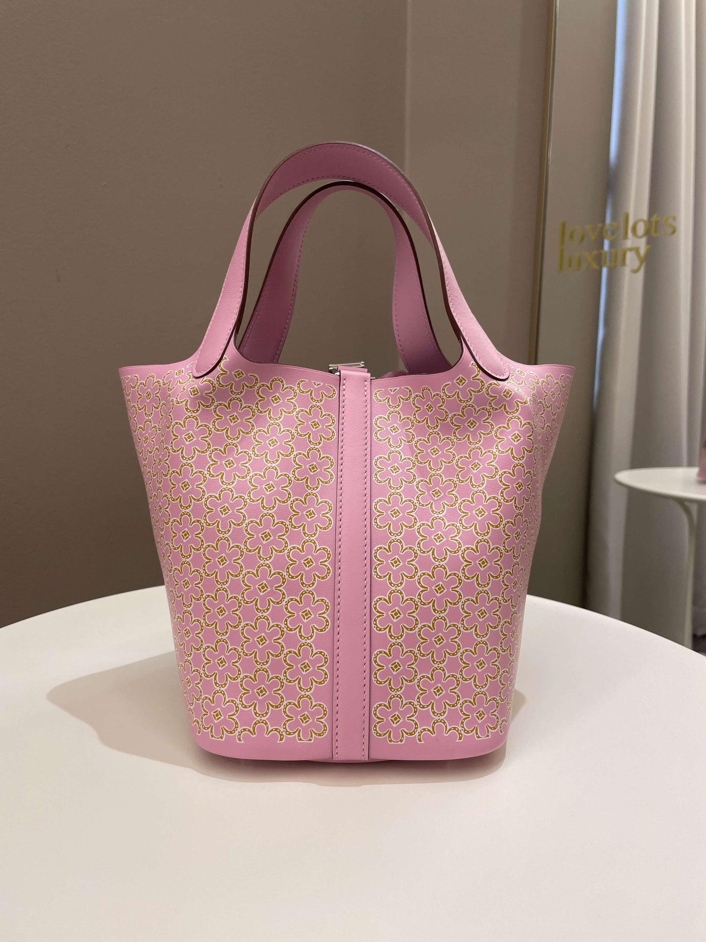 Hermes Lucky Daisy Picotin PM 18 Mauve Sylvestre