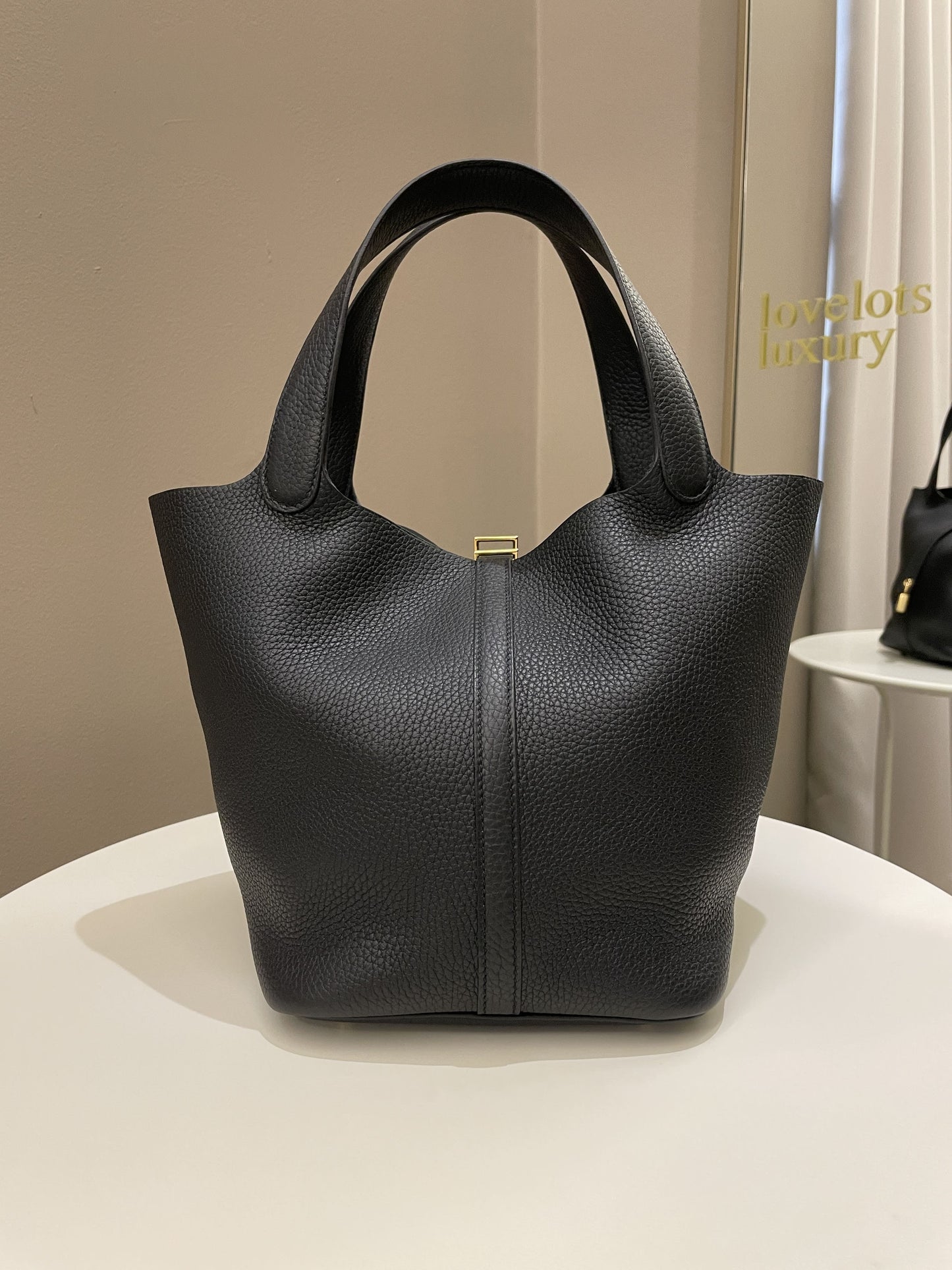 Hermes Picotin Lock 22 Black Clemence