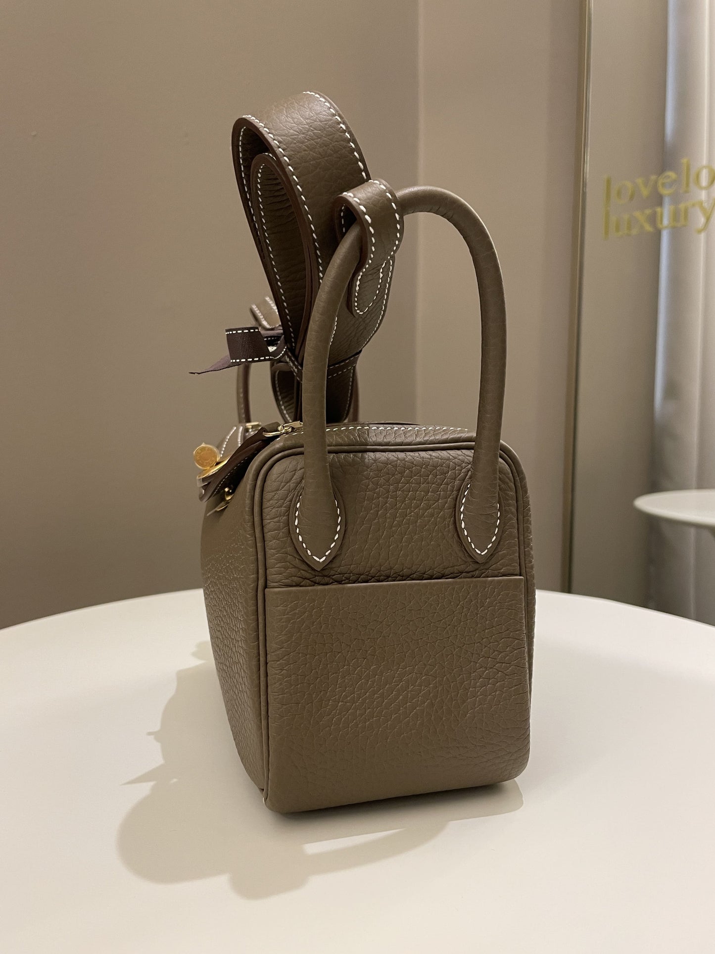 Hermes Mini Lindy Etoupe Clemence