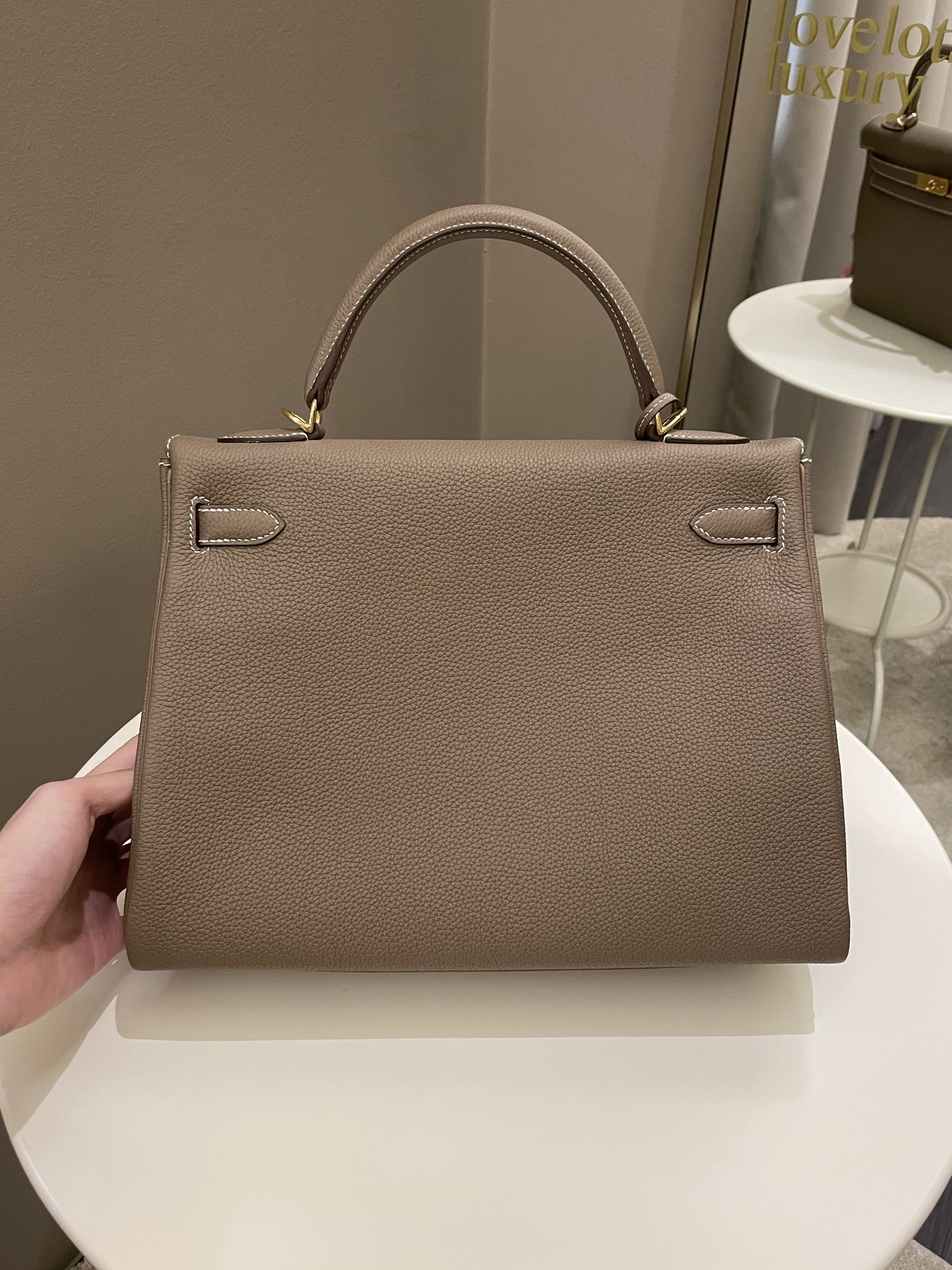 Hermes Kelly 32 Etoupe Togo