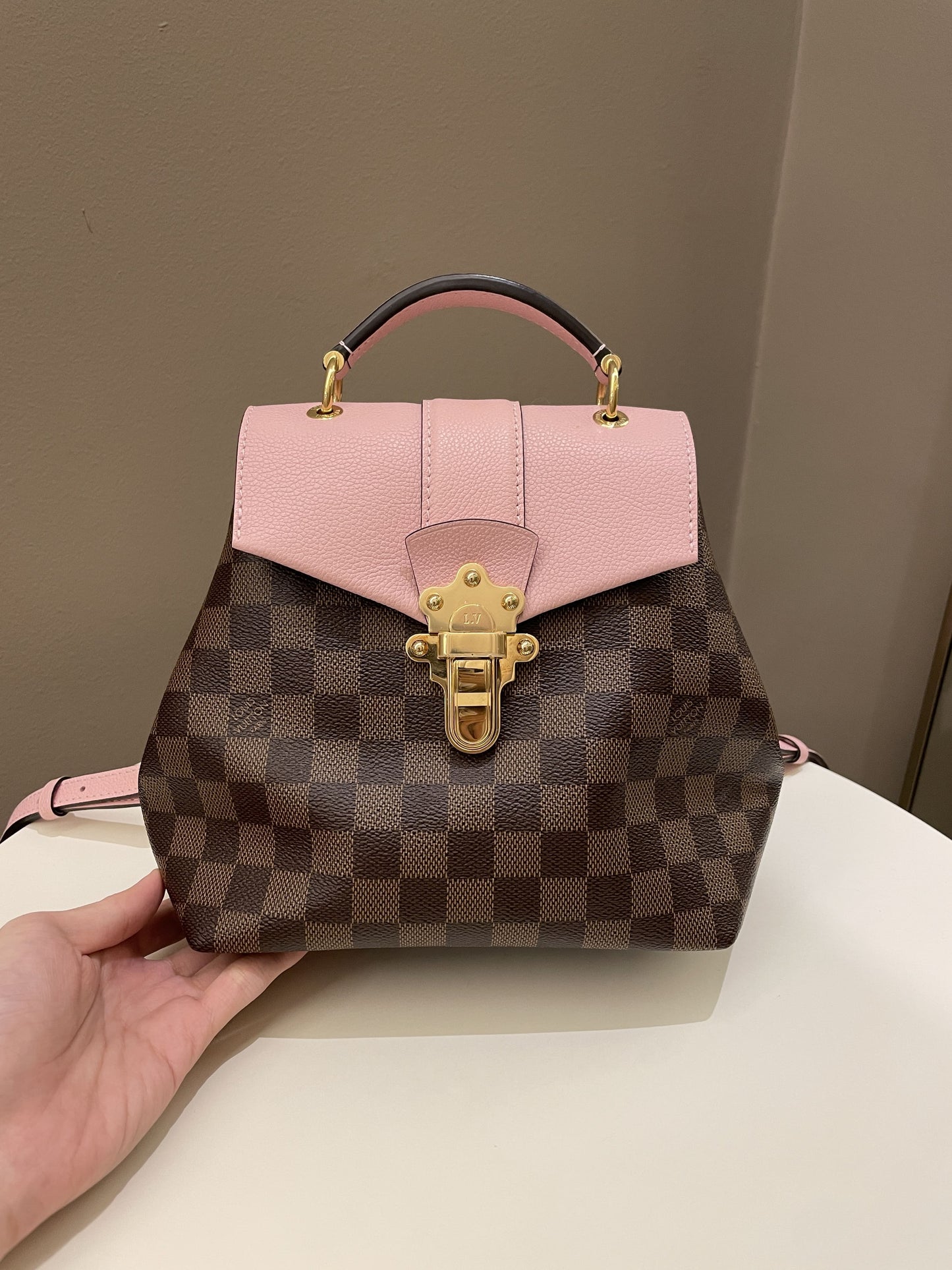 Louis Vuitton Clapton Backpack Magnolia Damier Ebene