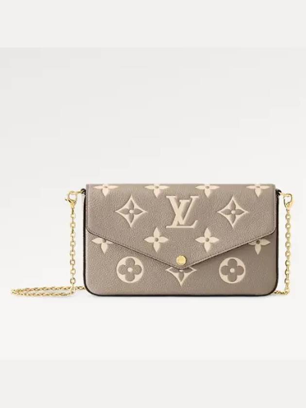 Bag Mini Chain Wallet Cross Felicie Pochette Monogram Empreinte Embossed Calf Leather Cream M82610