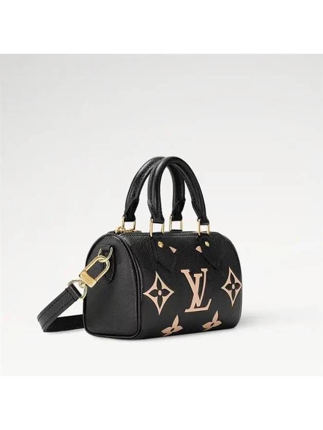 Women's Nano Speedy Monogram Cross Bag Black