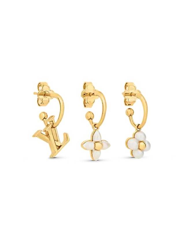 Women's LV Floragram Earrings Gold