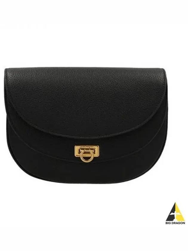 Ferragamo SALVATORE Women s Gancini Travel Small Cross Bag Black 0735604