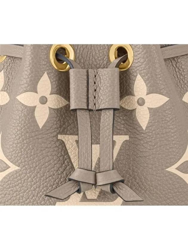 Women's Nano Noe Monogram Bucket Bag Grey Cream