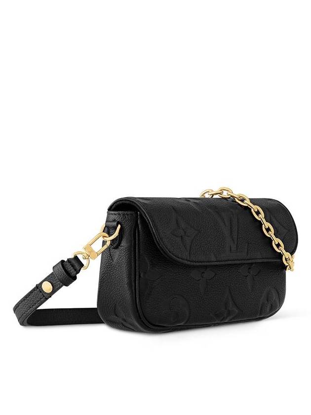 Women's Ivy Monogram Empreinte Chain Long Wallet Black