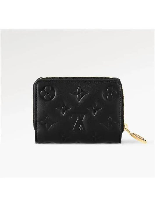 Women's Lou Monogram Lambskin Coin Purse Black