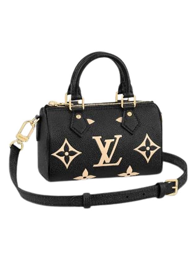 Women's Nano Speedy Monogram Cross Bag Black