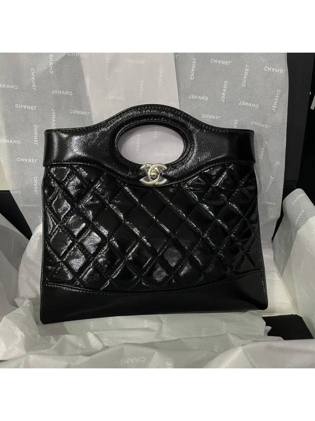 Chanel 31 Bag Small New Shopping Shopper Bag Tote Shoulder Two Way Black