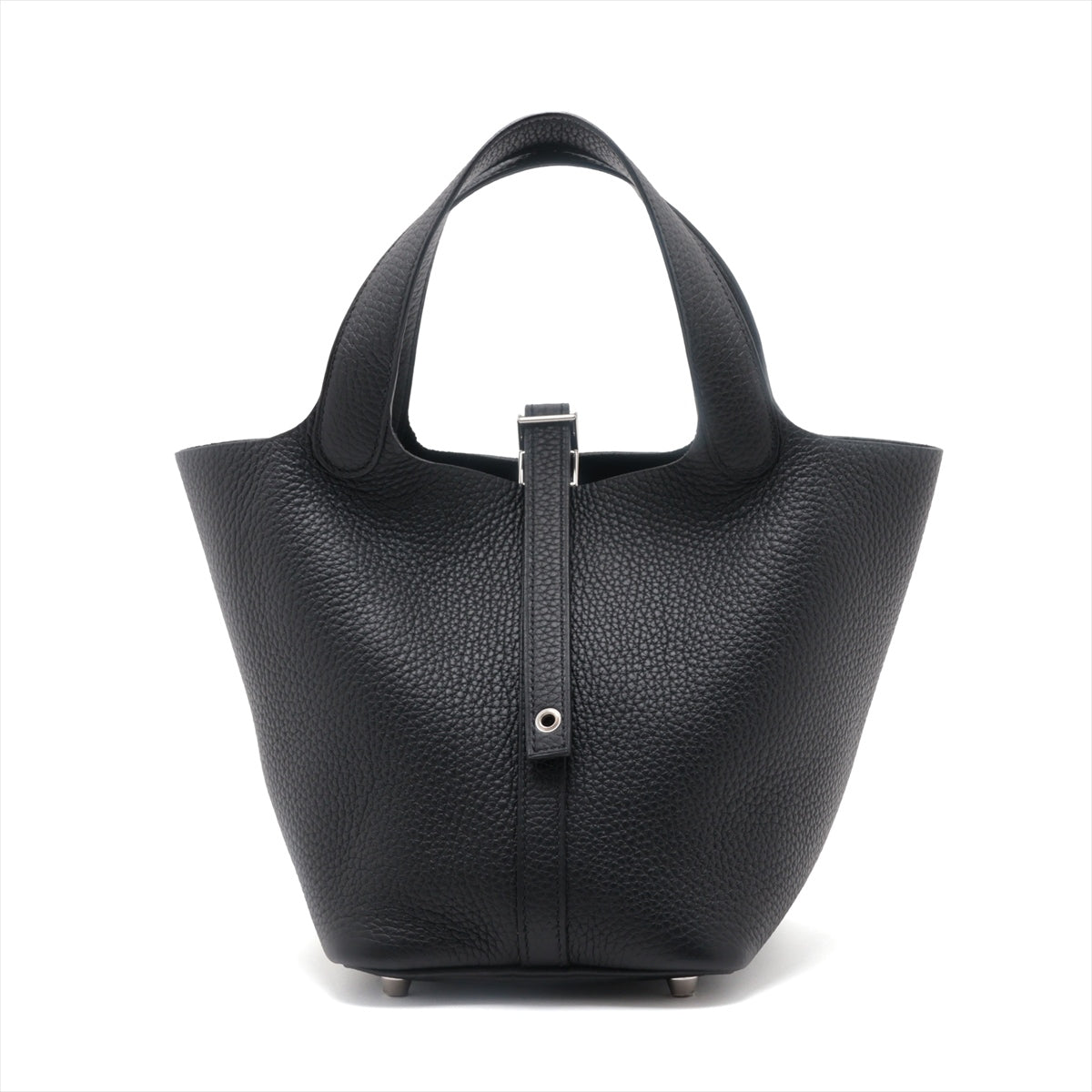 Hermes Picotin Lock 18 PM  Clemence Black Silver G