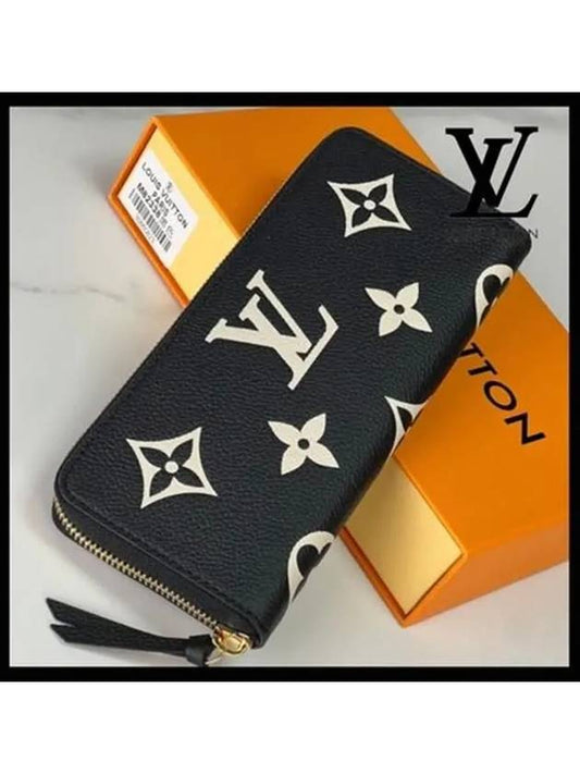 Women's Clemence Monogram Long Wallet Black