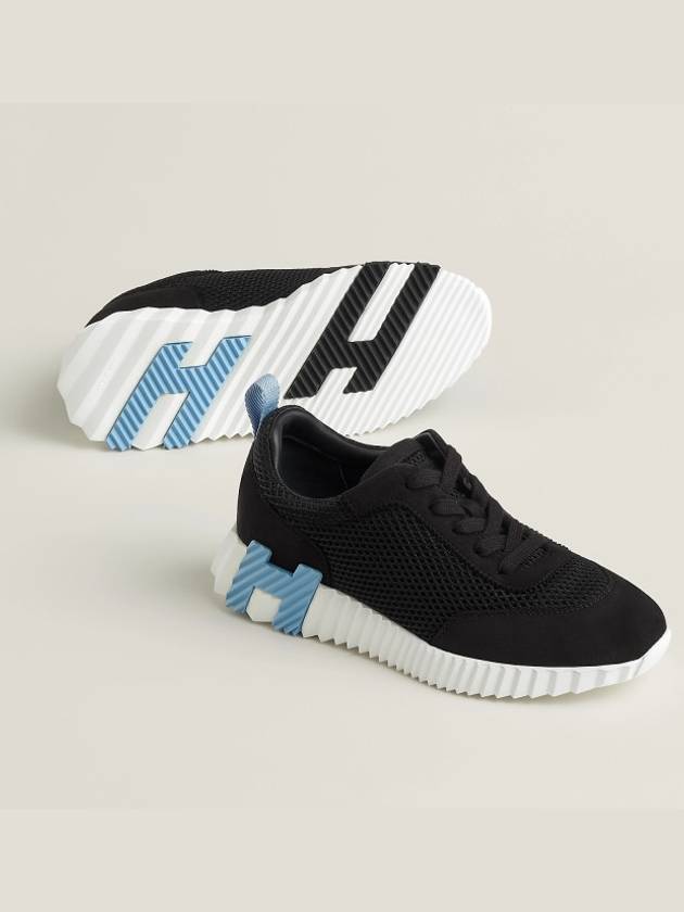 Hermes Bouncing Low Top Sneakers Black White