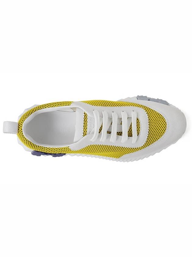 Yellow Navy Mesh Bouncing Sneakers