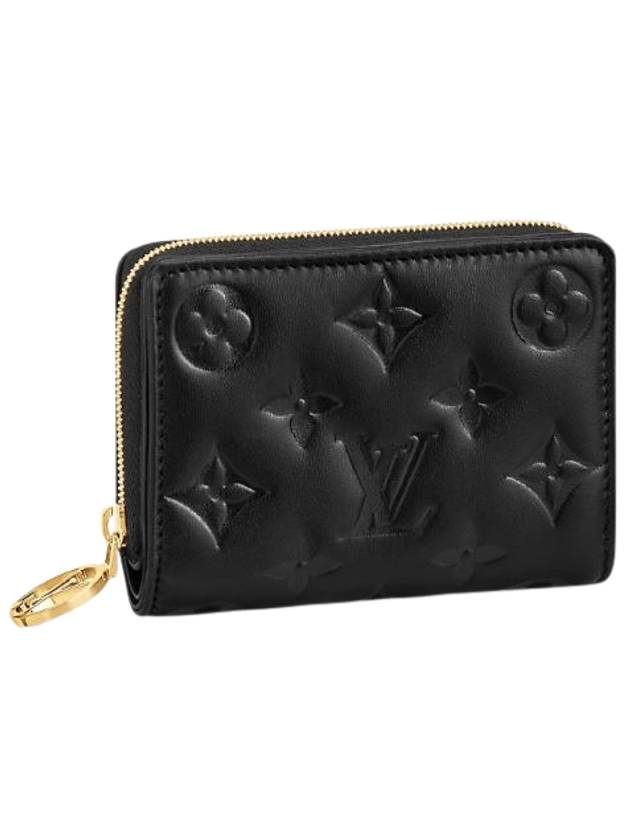 Women's Lou Monogram Lambskin Coin Purse Black