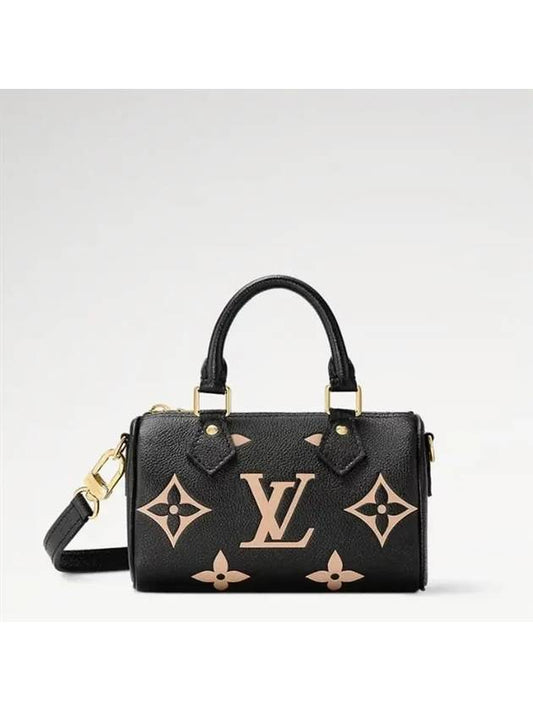 Women's Nano Speedy Monogram Cross Bag Black