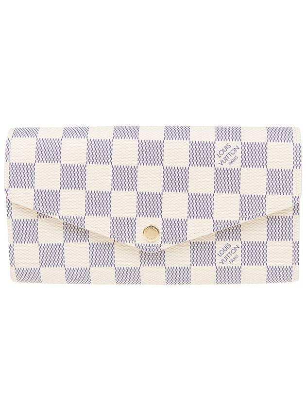 Women's Sara Damier Azur Long Wallet Ivory