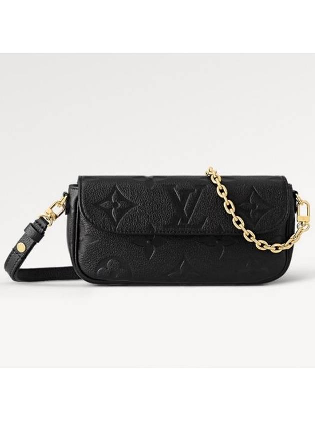 Women's Ivy Monogram Empreinte Chain Long Wallet Black