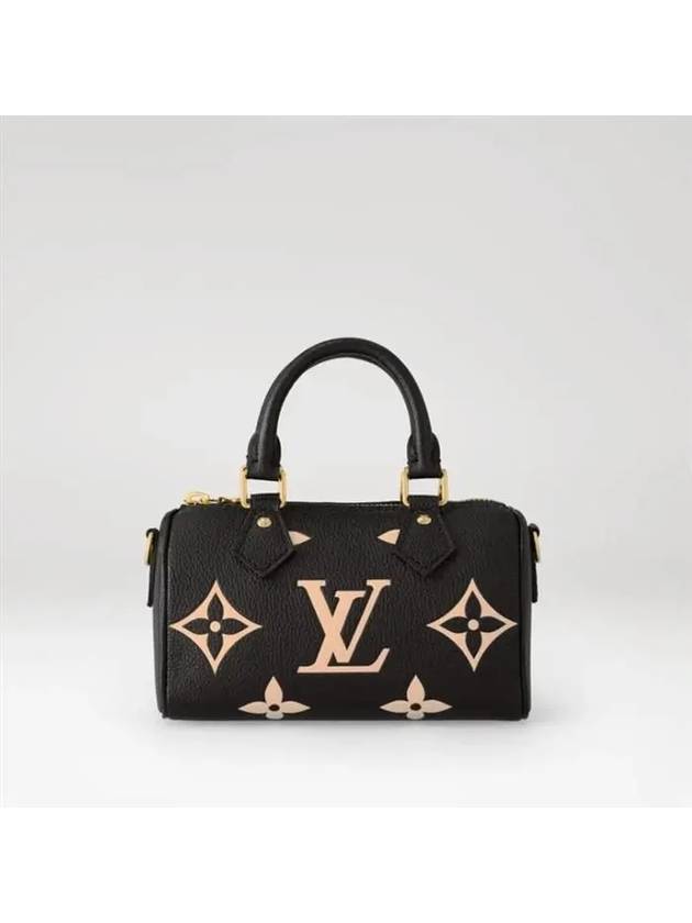 Women's Nano Speedy Monogram Cross Bag Black