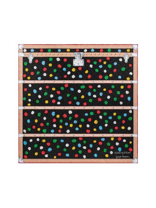 Yayoi Kusama Painted Dot Monogram Square 90 Black