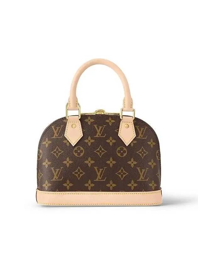 Alma BB Monogram Tote Bag Brown