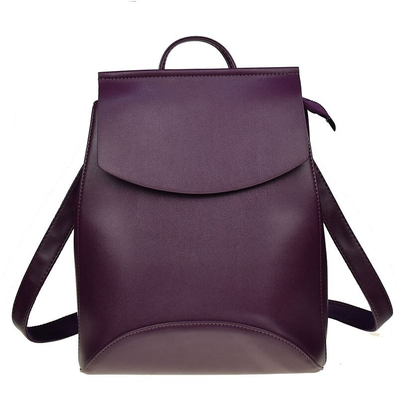 Sleek Youth Leather Backpack