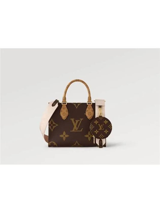 Women's On the Go PM Monogram Tote Bag Brown