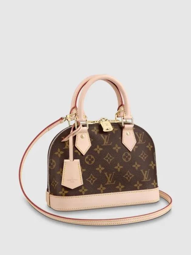 Alma BB Monogram Tote Bag Brown