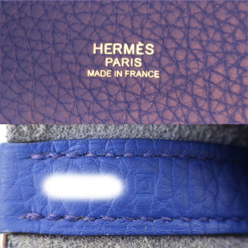 Hermes Picotin Lock PM  O刻 2011 made blue electric silver gware trion claims handbags ladies □ antique