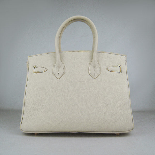 Hermes Birkin 30cm Togo Leather Handbags Beige Golden