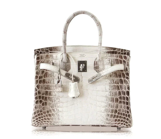 Hermes Himalayan Handmade Birkin 30 Niloticus Himalaya Blanc Crocodile Palladium